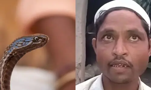 &rsquo;رات کے وقت بیوی سانپ بن جاتی ہے، کئی بار ڈسنے کی کوشش کرچکی&lsquo;