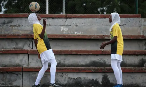 Nigerian teenage girls chase soccer dreams in Muslim north