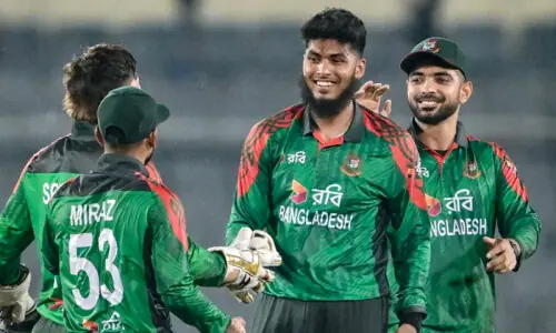 پہلا ون ڈے: رشاد حسین کی 6 وکٹیں، بنگلہ دیش کی ویسٹ انڈیز کیخلاف 74 رنز سے شاندار کامیابی