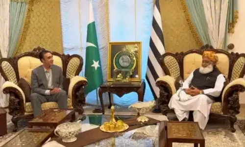 Fazl, Bilawal discuss prevailing political situation, mull &lsquo;joint strategy&rsquo; on key national issues