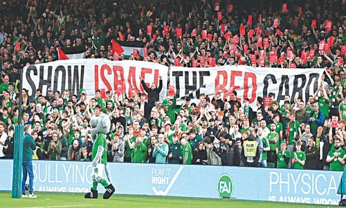 FOOTBALL: RED-CARDING ISRAEL