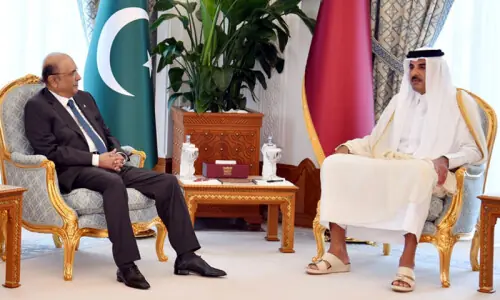 President Zardari offers expansion of defence collaboration to Qatari emir President Zardari offers expansion of defence collaboration to Qatari emir