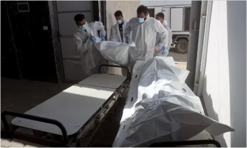 Gaza hospital says received 15 Palestinian bodies under ceasefire exchange deal