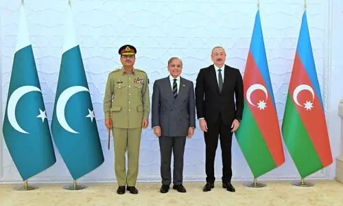 PM Shehbaz holds bilateral meeting with Azerbaijan&rsquo;s Aliyev