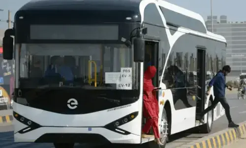 Electric bus service with 45 vehicles launched in Rawalpindi Electric bus service with 45 vehicles launched in Rawalpindi