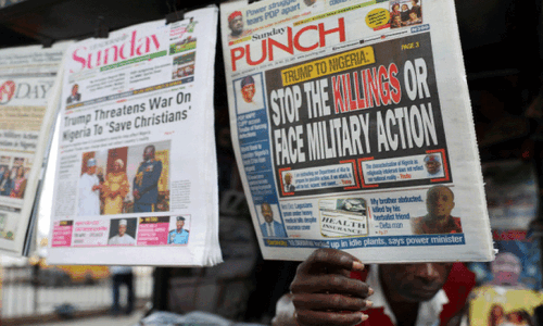 Trump threatens military action in  Nigeria to &lsquo;protect&rsquo; Christians