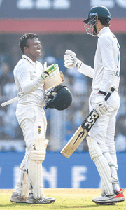 Muthusamy, Jansen put SA on top in second India Test Muthusamy, Jansen put SA on top in second India Test