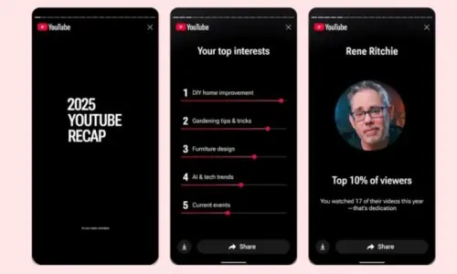 یوٹیوب کا نیا ری کیپ فیچر، صارفین اب سال بھر دیکھی گئی ویڈیوز کا خلاصہ دیکھ سکیں گے