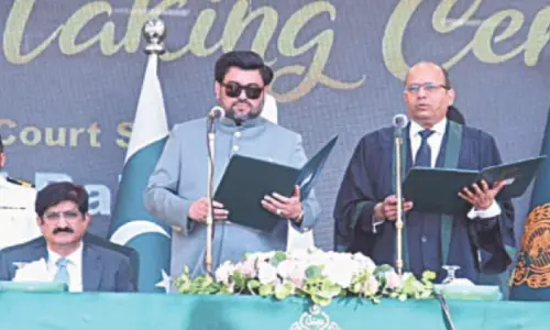 Justice Zafar Ahmed Rajput sworn in as SHC CJ