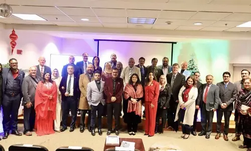 Christmas lights and Pakistan&rsquo;s colours illuminate a message of love, harmony in Washington