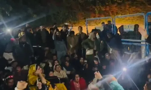 Water cannons again used to disperse PTI protesters staging sit-in near Adiala jail