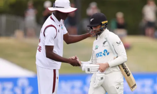 Conway falls for 227 as New Zealand declare at 575-8 in West Indies Test