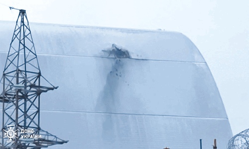 IAEA says Russian strike damaged Chernobyl&rsquo;s radiation shield