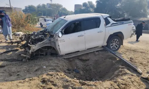 Ex-nazim injured in IED blast outside his office in Bannu