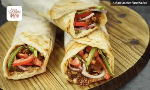 K&N&rsquo;s SmartCooking Recipes: Achari Chicken Paratha Roll