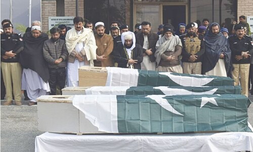 Four KP policemen martyred in separate attacks