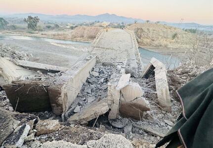 Key bridge over Kurram River blown up in North Waziristan