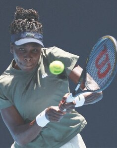 MELBOURNE: American Venus Williams attends a practice session ahead of the Australian Open on Saturday. — AFP