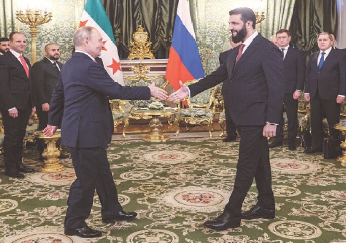 Putin hosts Sharaa as Kremlin eyes deal on military bases Putin hosts Sharaa as Kremlin eyes deal on military bases