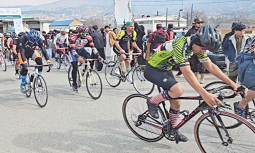 Cycle race held in Dir to raise awareness about cleanliness