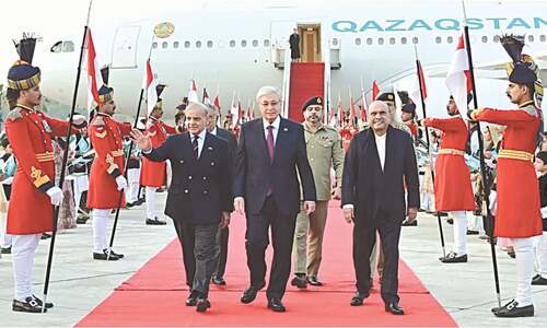 Kazakh president accorded warm welcome