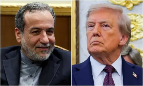 Araghchi says Trump&rsquo;s &lsquo;plan A for clean rapid military victory failed&rsquo;; US president backs Kurds launching Iran offensive