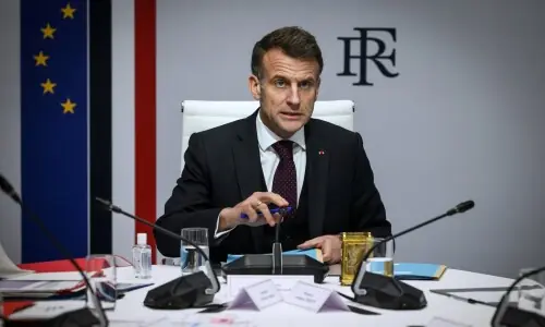 France ready to join Hormuz ship escorts once situation &lsquo;calmer&rsquo;, President Macron says