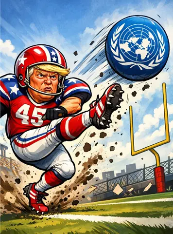 Trump kicking UN all around the park