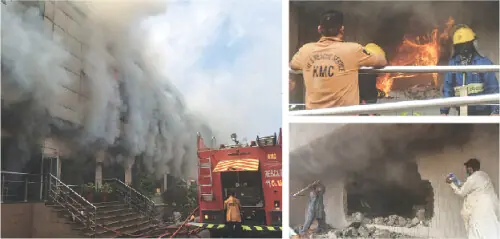 25 workers rescued after fire erupts in Zamzama store 25 workers rescued after fire erupts in Zamzama store
