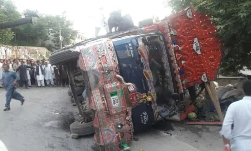 Motorway police official killed after being hit by truck in KP Motorway police official killed after being hit by truck in KP