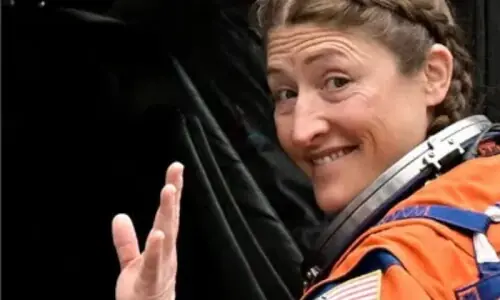 In historic first, woman among four set for Moon voyage In historic first, woman among four set for Moon voyage