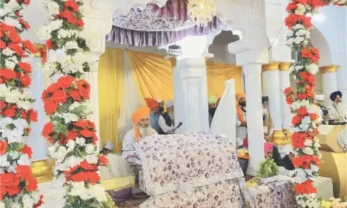 Sea of colours, faith marks Baisakhi at Panja Sahib