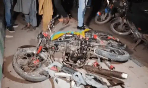 Biker fighting for life after hit by car in DHA Lahore