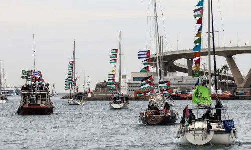 Israel arrests 175 activists from Gaza flotilla far from its waters