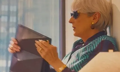 The Devil Wears Warp: Meryl Streep wearing a Pakistani bag in Devil Wears Prada 2 is iconic