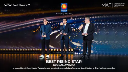 Chery Master Pakistan wins Best Rising Star Global Award at Chery Global Conference 2026