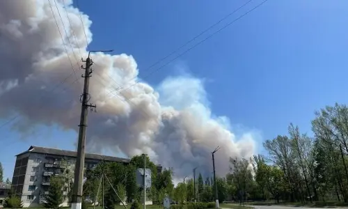Forest fire burns near Chernobyl N-plant after drone crash
