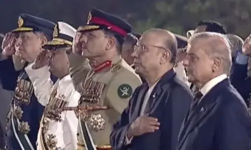 Pakistan's civil, military leadership attend ceremony at Pakistan Monument to commemorate Marka-i-Haq