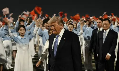 Trump arrives in Beijing for high-stakes meeting with Chinese President Xi Trump arrives in Beijing for high-stakes meeting with Chinese President Xi