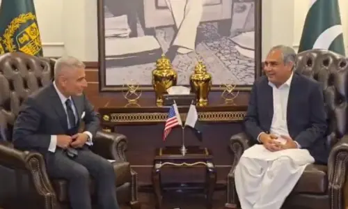 Pak-US ties have strengthened during Trump's tenure, Naqvi says in meeting with American official Pak-US ties have strengthened during Trump's tenure, Naqvi says in meeting with American official