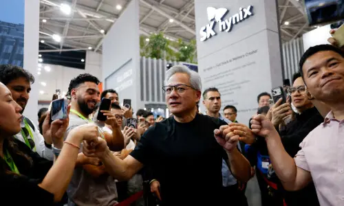 Nvidia CEO mounts charm push in South Korea with TV talk show, baseball appearances