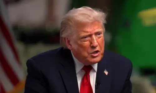 'Let's call it quits': Trump storms out of tense, rain-plagued interview when confronted over election fraud claims