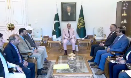MQM-P delegations calls on PM Shehbaz ahead of budget; party leader says Rs20bn sought for Karachi projects MQM-P delegations calls on PM Shehbaz ahead of budget; party leader says Rs20bn sought for Karachi projects