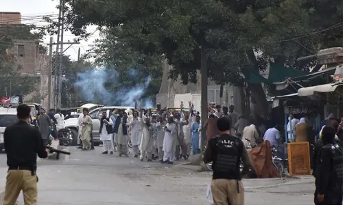 Balo&shy;ch&shy;istan employees announce indefinite shutdown after police crackdown