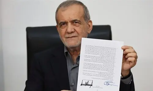 Pezeshkian calls Islamabad MoU 'a historic document and a message from a powerful Iran'