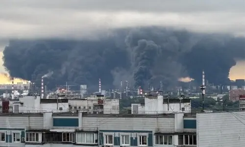 Ukraine sets Moscow refinery ablaze in biggest attack in years