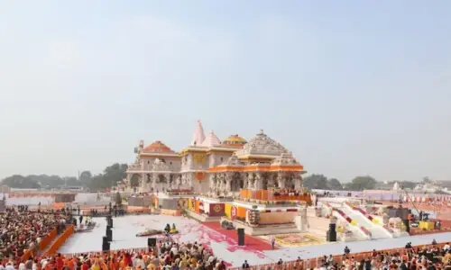 Indian authorities arrest staff accused of theft from temple built on site of razed Babri mosque