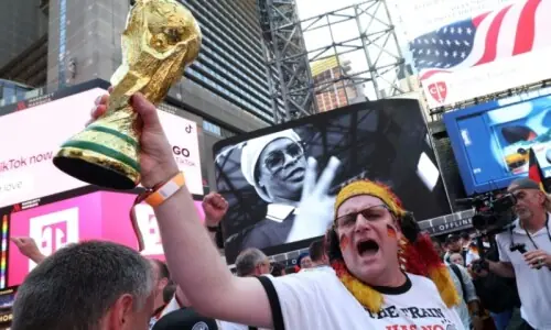 FIFA World Cup turns New York's Times Square into global fan hub