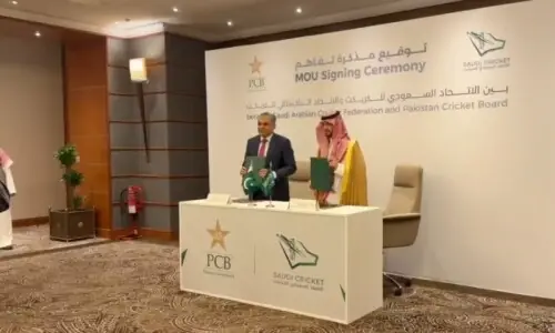 Pakistan, Saudi Arabia sign agreement for construction of cricket stadium in Jeddah Pakistan, Saudi Arabia sign agreement for construction of cricket stadium in Jeddah