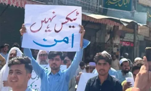 Traders, political parties rally against imposition of taxes in KP's Malakand Traders, political parties rally against imposition of taxes in KP's Malakand